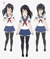 Yandere anime characters are obsessed with their love interest. Yandere Simulator Clothing Human Hair Color Anime Fashion Anime Yandere Chan Hd Png Download Kindpng