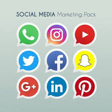 9 Round Social Networking Icons Free Vector Social Networks Social Media Drawings Social Media Apps