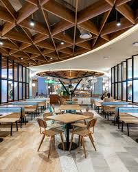 Variety Of Elements And Fixtures As Seen In Food Court Design Metaphorinterior Food Court Design Cafe Interior Design Restaurant Interior Design
