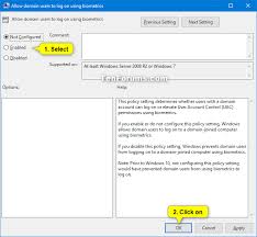 Enable Or Disable Domain Users Sign In To Windows 10 Using Biometrics Tutorials