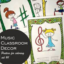 Fostering a positive environment inside the classroom is an important part of a child's educational experience. Music Classroom Decor Posters For Coloring Set 1 Tpt