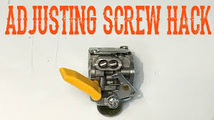 If you can adjust a lawn mower carburetor, you can adjust a string trimmer, chainsaw and blower carburetor, because the procedure is almost the same. How To Adjust A Carburetor Without A Special Tool Video Youtube