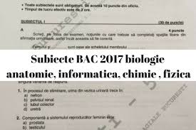 Barem biologie, anatomie bac 2015. Update Subiecte Bac 2017 Biologie VegetalÄƒ È™i AnimalÄƒ Anatomie InformaticÄƒ Chimie OrganicÄƒ È™i AnorganicÄƒ FizicÄƒ
