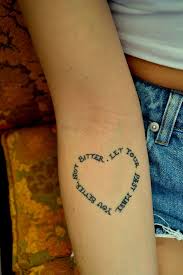 Meaningful Words In The Shape Of A Heart A Nice Concept For A Post Mastectomy Tattoo P Ink Org Heart Temporary Tattoos Tattoos Love Tattoos