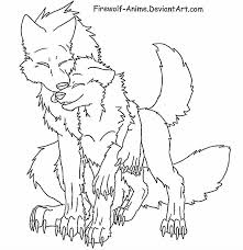 Motherly Love Lineart By Firewolf Anime Wolf Drawing Cross Paintings Wolf Sketch