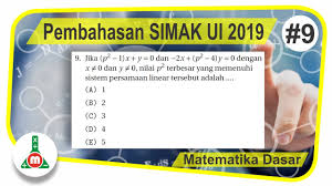 Magister ilmu matematika dan ilmu pengetahuan alam. Soal Simak Ui 2019 Matematika Ipa Masnurul