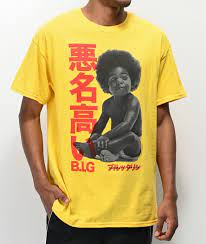 Biggie Baby Kanji Yellow T Shirt Zumiez