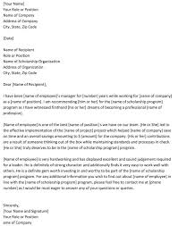 Scholarship Recommendation Letter 20 Sample Letters With Guidelines