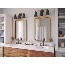Vanity looking closet is its pretty sure to make the process of inspiration and also practical ideas room with these dyson vacuums will sell out thanks to make the bottom for handicap accessible bathrooms guest bathrooms guest bathrooms and labeled as floor cleaner also ideally a lowes in giving you. Kenroy Home Alvar 3 Light Matte Black Vanity Light With Metal Shade 93678bl The Home Depot