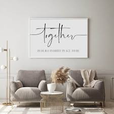 Together Is Our Favorite Place To Be Dining Room Wall Decor Etsy Dining Room Wall Decor Dining Room Wall Art Living Room Quotes