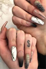 Attractive Acrylic Black Coffin Nails Designs 20 Trendy And Attractive Marble Coffin Nails Design Page 7 Chic Cuties Blog Marble Acrylic Nails Coffin Nails Designs Coffin Nails Long
