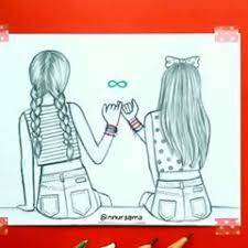 Nursema Nnursema Instagram Fotograflari Ve Videolari In 2020 Cute Best Friend Drawings Drawings Of Friends Easy Drawings Sketches