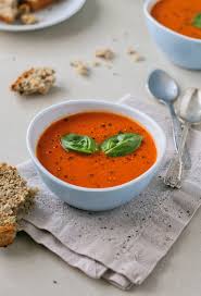 Roasted Tomato Soup With Red Pepper And Basil Vegan Stuffed Peppers Roasted Tomatoes Roasted Tomato Soup