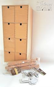 Materials Used To Turn An Ikea Moppe Into An Apothecary Cabinet Apothecary Cabinet Apothecary Cabinet Diy Antiquing Furniture Diy