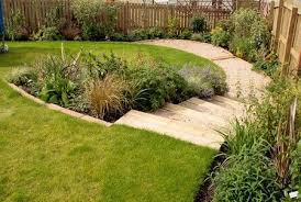 Treppe Durch Einen Schmalen Abfallenden Rasen Abfallenden Durch Einen Rasen Schmalen Treppe Sloped Garden Steep Gardens Spiral Garden