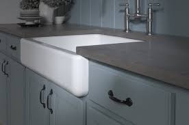 Add both an industrial and elegant touch to your kitchen with this vault(tm) double kitchen sink by kohler. Buy Kohler K 6486 0 Whitehaven Farmhouse Self Trimming Undermount Single Bowl Kitchen Sink With Short Apron White Online In Indonesia B0060nmay0