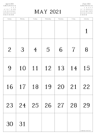 This month is named after the goddess of fertility, maia. Calendars And Planners For Printing May 2021 Letter Legal A4 A3 To Pdf And Png 7calendar