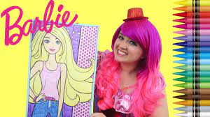 Get it as soon as wed, jul 21. Coloring Barbie Giant Coloring Book Page Crayola Crayons Coloring With Kimmi The Clown Youtube