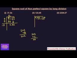 Square Root Of Non Perfect Square Numbers By Long Division Method Ll Wit Long Division Long Division Method Framed Words