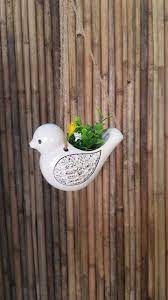 Bird planter is made of ceramic with an aged blue finish measures 925 wide x 65 high includes a drainage hole with plug in the bottom a beautiful garden deck and gazebo accessory for all seasons not exposed to extreme elements perfect gift for gardner and birdwatchers. Wonderland Ceramic Planter In Bird Design For Home Christmas Special White Amazon In Garden Outdoors