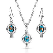 Celebrities wearing turquoise jewelry | fab fashion fix. Montana Silversmiths Easter Cross Turquoise Jewelry Set 99 9 Fine Silver Plated Js4707 At Tractor Supply Co