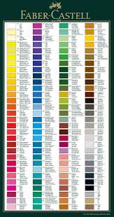 Polychromos Colour Chart Colors Cosas De Dibujo