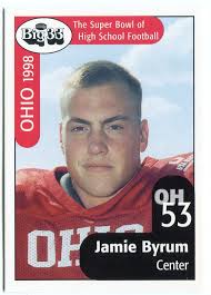 JAMIE BYRUM 1998 Ohio OH Big 33 High School card VANDERBILT Center