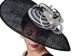 Wide Brim Fascinator Comes In Fuschia And Black Too Sinamay Fascinator Sinamay Hats Sinamay