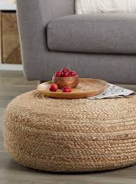 Le Pouf Tresse Rustique Coussin Canape Pouf Rotin Et Pouf