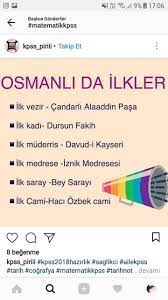 osmanlida ilkler egitim tarihi matematik ders programlari