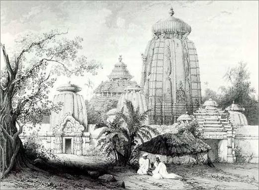 The Lingaraja Temple in Bhubaneshwar based on a sketch by James Fergusson