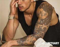 Among many designs, traditional japanese tattoo sleeve is quite popular among people. Men Temporary Tattoo Sleeve Japanese Fake Tattoo Sleeve Arm Etsy