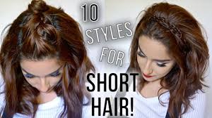 To give your short locks even more style, opt for two teeny ribbons in a stacked look. 10 Hairstyles For Short Hair Quick Easy How I Style My Short Hair Claribella Youtube