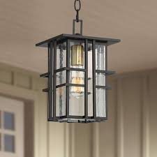 Possini Euro Arley 12 1 2 High Black Outdoor Hanging Light 65e98 Lamps Plus