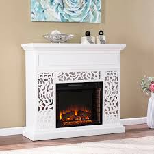 Wall mounted electric fireplaces and slimline mantel fireplaces. Silver Orchid Westmont Contemporary White Wood Electric Fireplace On Sale Overstock 32585328 White W Brick Accenn