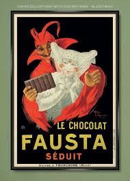 Le Chocolat Fausta Seduit By Henri Le Monnier C1920 12x18 Etsy Vintage Posters Vintage French Posters Vintage Advertisements
