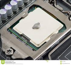 Pasta Termica Sul Cpu Fotografia Stock Immagine Di Calcolatore 35129928