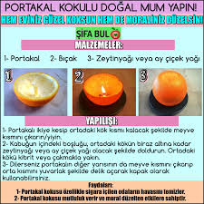 Portakal Kokulu Dogal Mum Yapin Hem Eviniz Guzel Koksun Hem De Moraliniz Duzelsin Sifabul Malzemeler 1 Portakal 2 Bicak 3 Zeytinya Food Fruit Cantaloupe