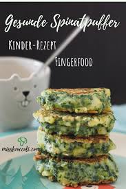 Was gesund ist, kann richtig zubereitet sogar schmecken. Schnelle Spinatpuffer Fingerfood Fur Kinder Miss Broccoli