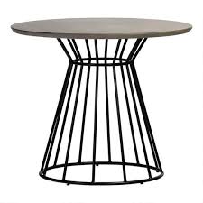 Shop modern living, dining, office, and bedroom furniture at west elm®. Ronan Round Faux Cement Black Metal Dining Table