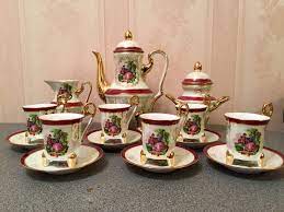 Vintage Imperial Japan Design Ceramic Tea Set 17 Pieces Lightly Used Ceramic Tea Set Japan Design Tea Set