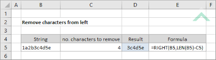 In the split cells dialog, select the split to columns option in the type section, and in the split by section, choose the other option and type a comma into the blank box, and then click the okbutton. Remove Characters From Left Excel Vba