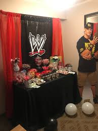 Then party decorations are an absolute must. Pin By Darshonta Roberson On Wwe Birthday Party Wwe Party Wwe Birthday Wrestling Birthday Parties
