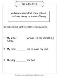 Adverb worksheet for grade 9. Verbs Definition Worksheets Examples In Text For Kids