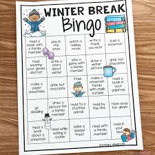 Free Printable Winter Break Bingo Primary Playground Winter Break Activities Winter Break Winter Preschool