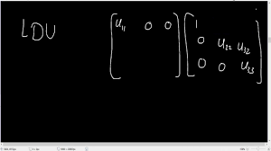 An ldu factorization of a square matrix a is a factorization a = ldu, where l is a unit lower. Ldu And Ldlt Decomposition Youtube