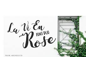 Script architect euro accents handwritten fancy modern basic serif trash destroy decorative gothic cartoon. La Vie En Rose Font Duo 282943 Script Font Bundles