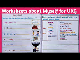 english worksheets for ukg 7 worksheets about myself ukg worksheets eng teach youtube