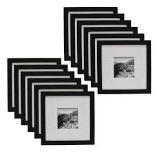 Please contact us for custom pricing or more information to order. 8x8 Frame For 4x4 Picture Black Wood 12 Pcs Per Box Mat Board Center