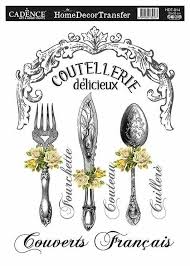 Coutellerie Home Decor Print Wax Paper Transfers Decoupage Vintage Printable Designs